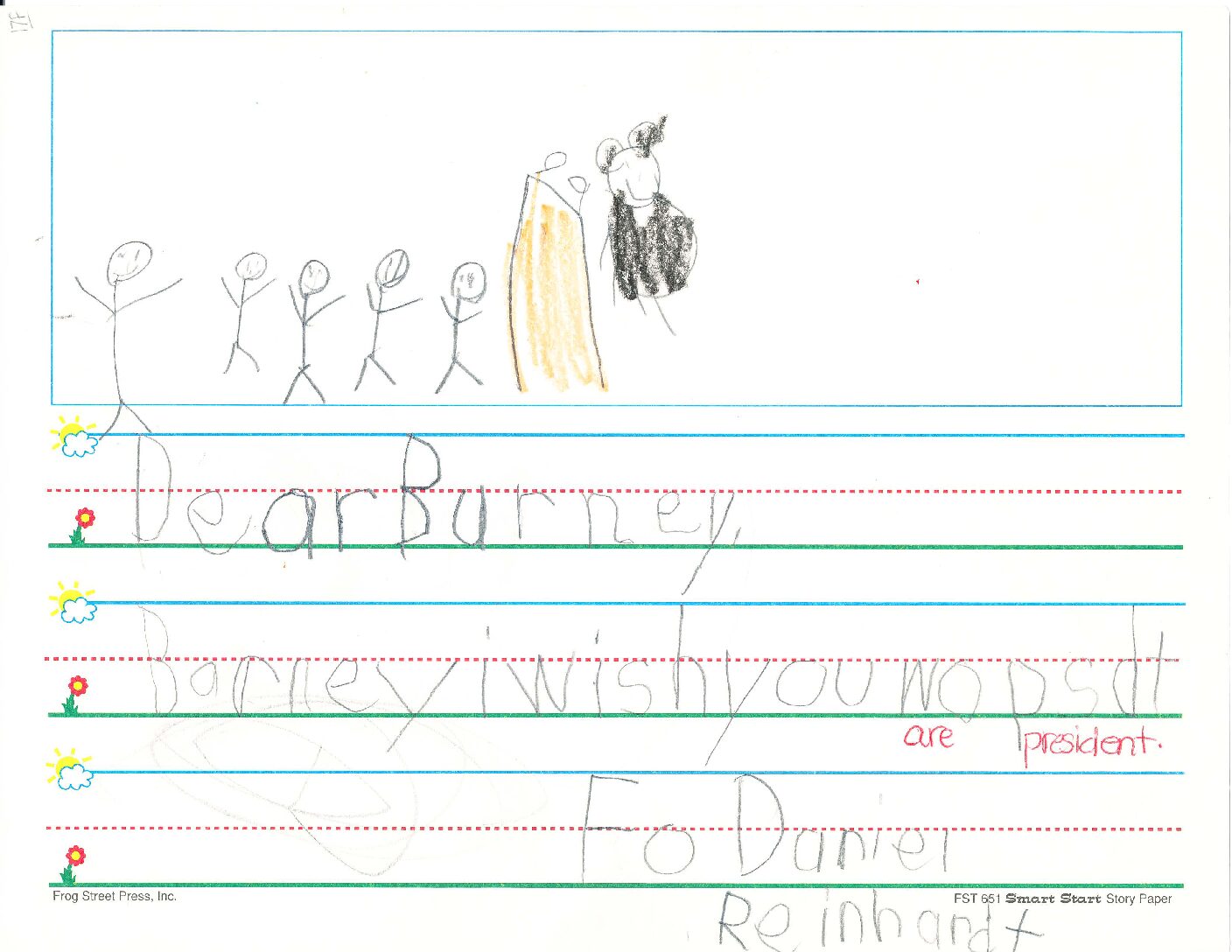 Letter to Barney from Daniel Reinhardt